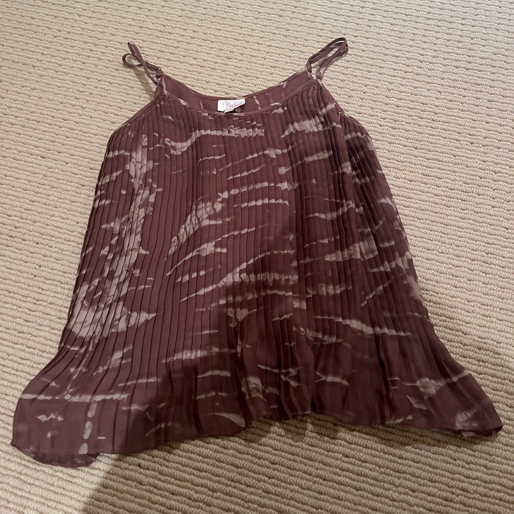 Parker pleated tank top
